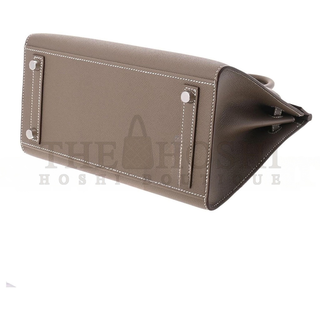 H**me5 BIRKIN 25 EPSOM LEATHER ELEPHANT GRAY SILVER BUCKLE LUXURY BAG 1024192050 (25*20*13cm) Master Quality